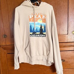 Pikes Peak Colorado Beige Hoodie